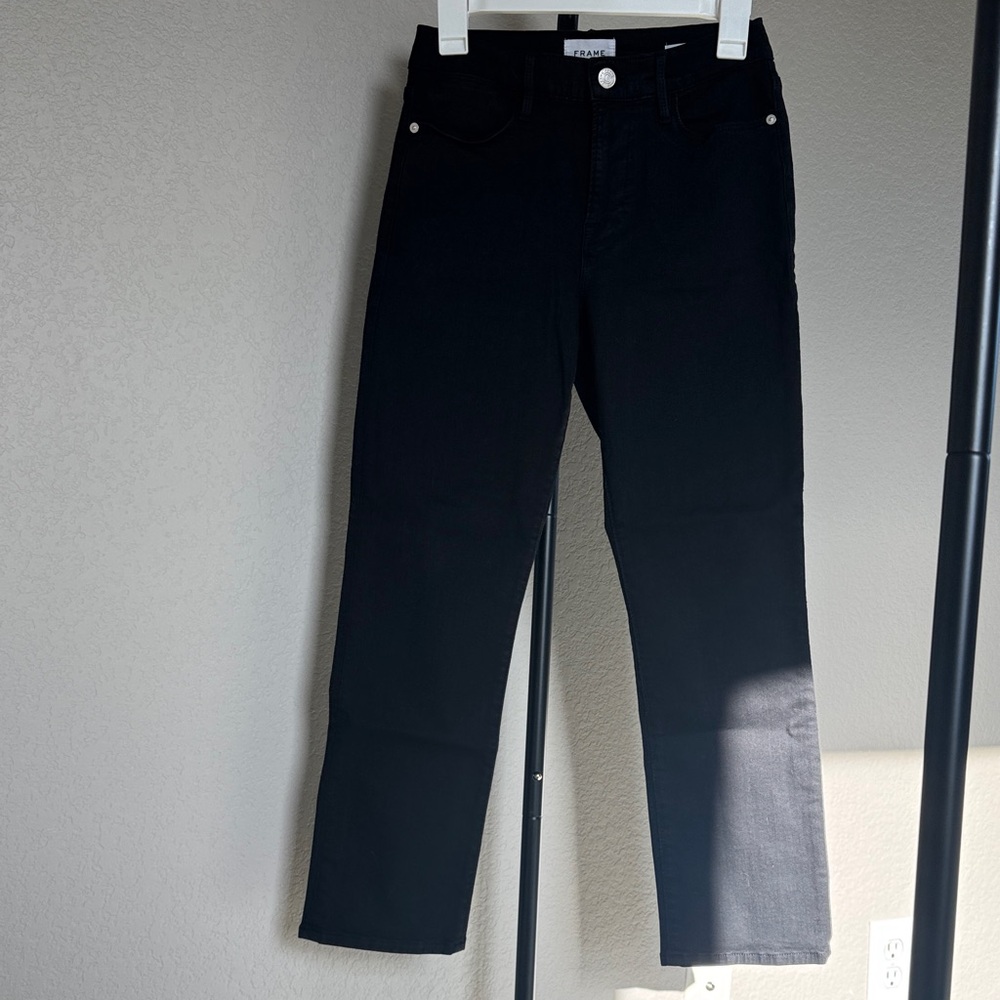Frame Denim - Black Le High Straight Jeans size 28